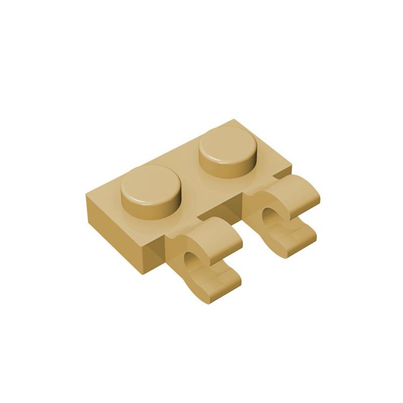 non-toxic 10PCS Parts 60470 Plate Special 1 x 2 with Clips Horizontal Compatible Bricks DIY Building Block Particle Kid Brain Toy Gif