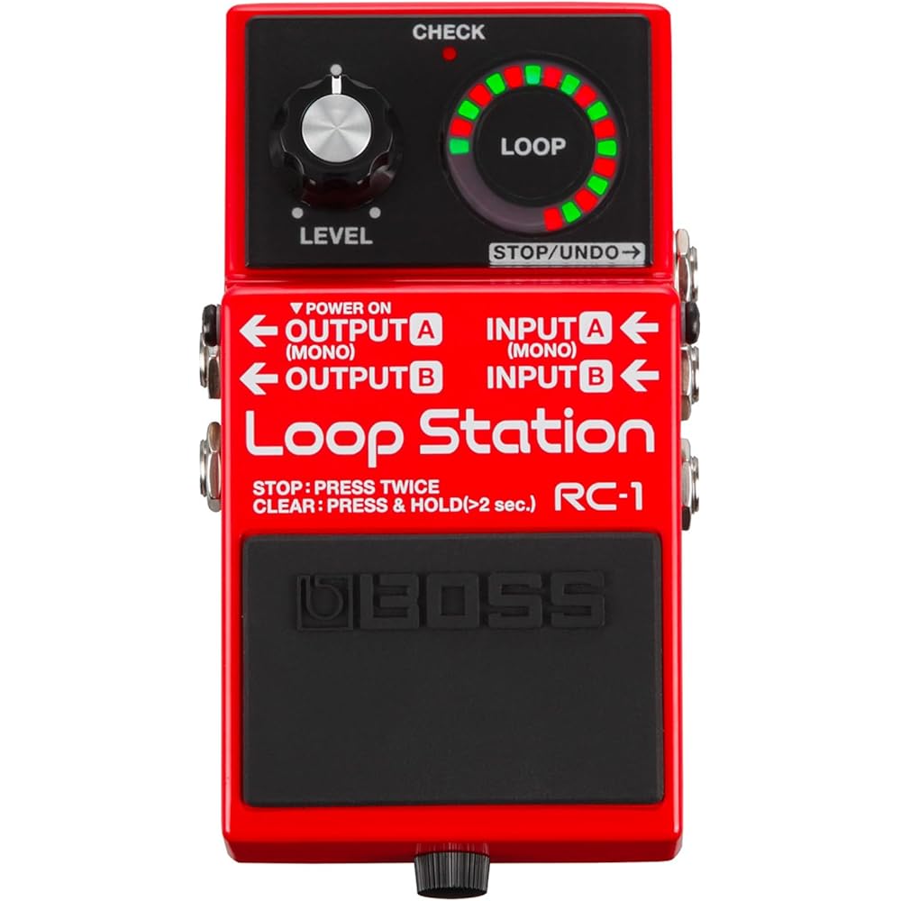 BOSS Loop Station RC-1 Compact Pedal Looper for Practice, Composing, and Performance