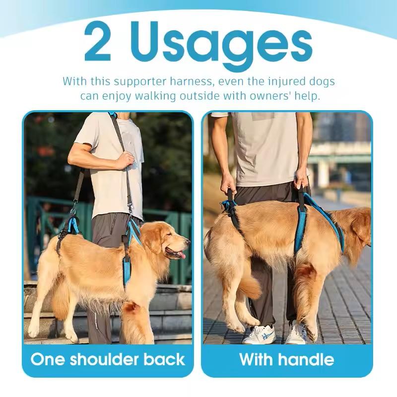 Portable Dog Auxiliary Belt Breathable Pet Lift Harness Sling Support Repair Function for Disabled Dogs Help Rehabilitation