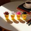 Fun Office Desk Toys Angry Duck Figurine, 3D Printed Yellow Decoration with Cowboy Funny Decor Hat, Little Animal Ornament for Home Desktop,