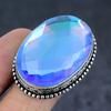 Purple Mystic Topaz Gemstone 925 Sterling Silver Jewelry Ring Size 8