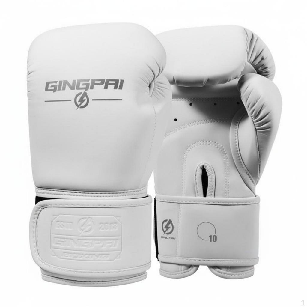 2 Pieces Boxing Gloves Microfiber Leather Muay Mitts Shock Absorption Fighting Sports Gear