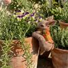 Cute Climbing Bunny Figurine Resin Hanging Plant Holder  Garden Sculpture Decorations