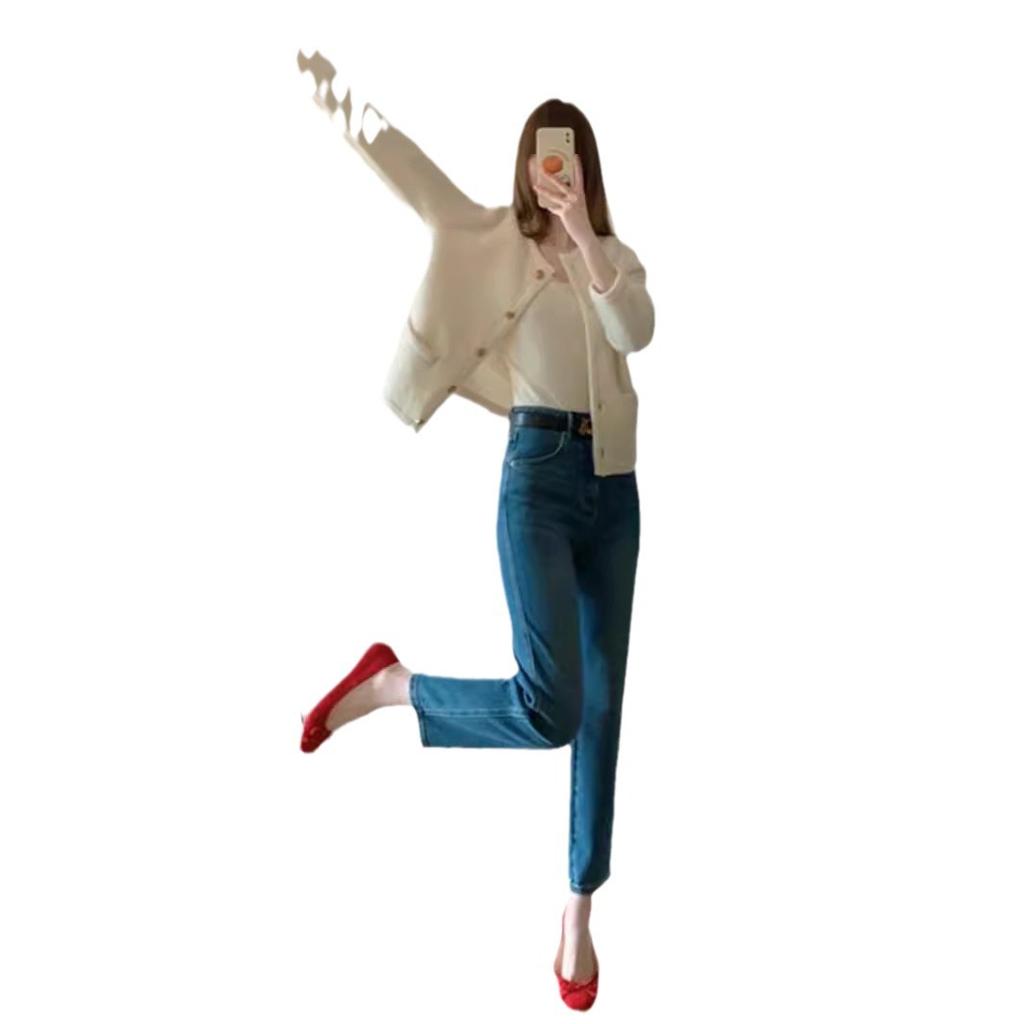 Women's Knitted Cardigan Sweater Spring and Autumn Casual Jacket Top