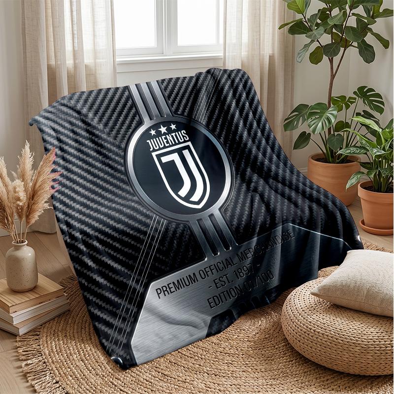 Juventus FC Theme blanket Soft Flannel Blanket Plush Throw Blanket Cozy Sofa Bed Blanket for Home Decor