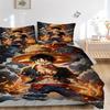 3pcs bedding set ONE PIECE Monkey D. Luffy Includes 1 Comforter + 2 Pillowcases, Without Pillow Inserts, Soft Comfortable,a0909195