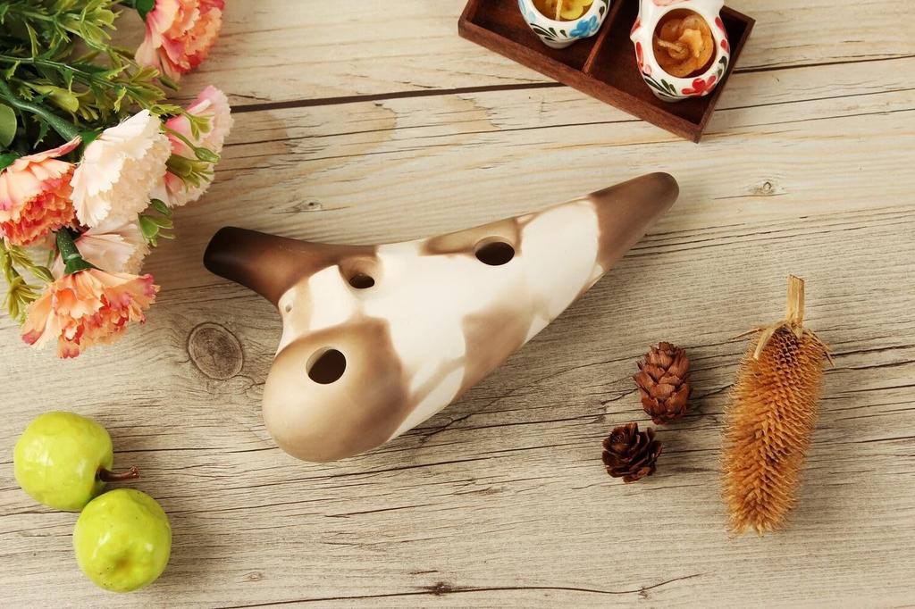 TNG Unglazed Ocarina [Single 12-Hole Alto C Key] (Includes Case) Ocarina Wind Instrument High Temperature