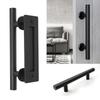 Steel Sliding Barn Door Handle Pull Cabinet Flush Hardware Set Wood Door Handle Interior Door Furniture Handle Hardware