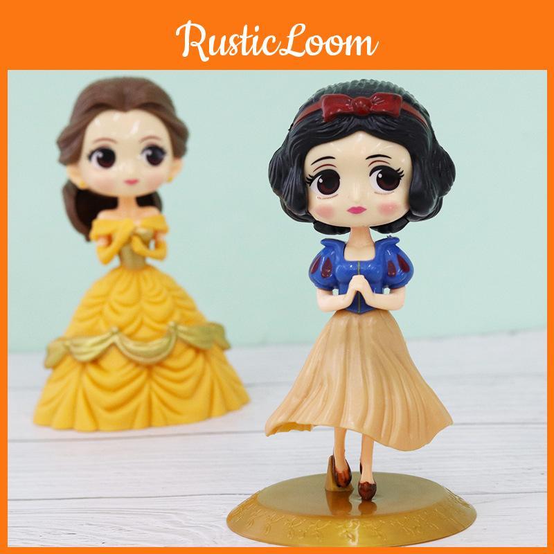 Enchanting Princess Bella Snow White Figures Pvc Miniatures For Kids Girls Cake Decor