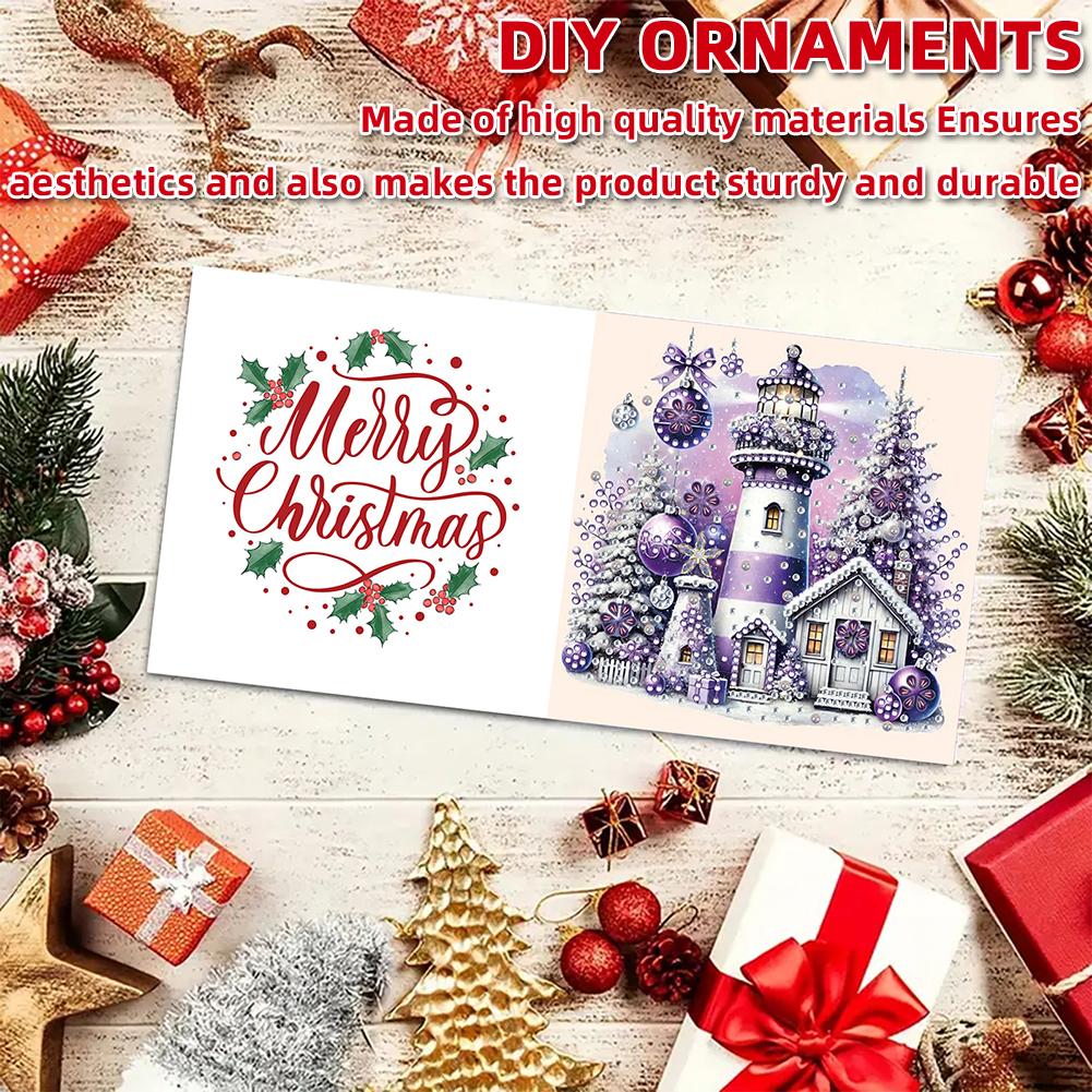 6PCS DIY Diamond Art Greeting Cards Christmas Congratulations Cards & Gifts