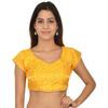 Women's V Neck Short Sleeves Blouse Indian Desigenr Ethnic Crop Top Choli Dress