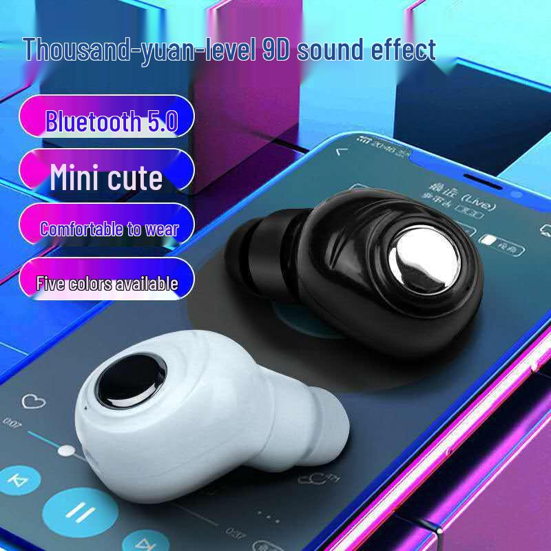 L16 Mini Wireless Bluetooth Earphones - Invisible In-Ear, Single Ear, Car Stereo.