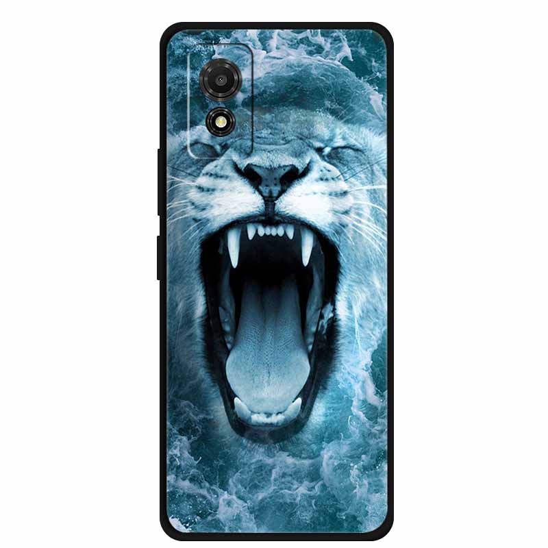 Hülle für TCL 501 Case T433D T433E Tiere Weiches Silikon Handyhülle für TCL 501 2024 Rückseite Schutzhülle Stoßfänger 6,78 Zoll Hülle