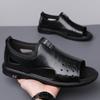 Fashion New Arrival Leather Men's Sandals Comfortable Male Summer Beach Shoes Non-Slip Men Sandaly Slippers Quick Dry Wading Aqua Shoes