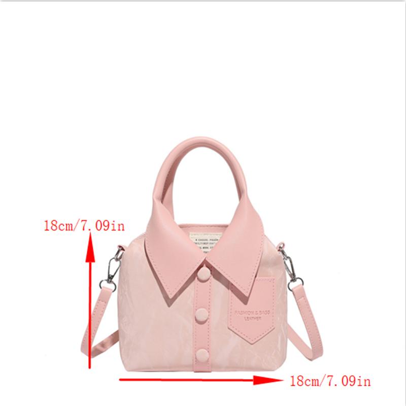 Pu Portable Shirt-Style Shoulder Bag Women Versatile Crossbody Bags Zipper Handbag High Quality Tote Commuter Bags Gifts