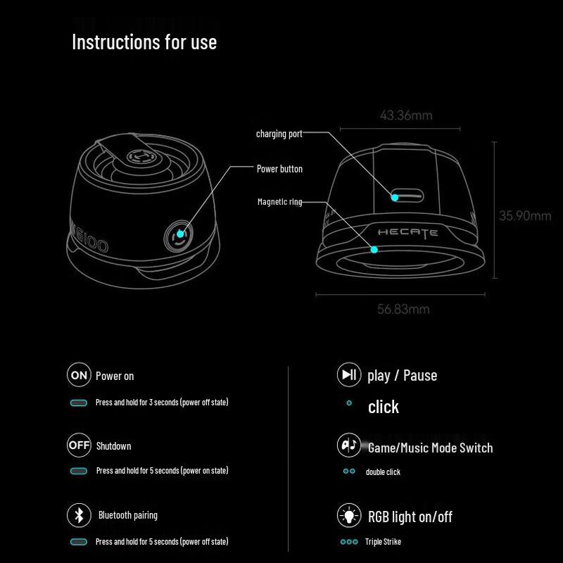 Edifier G100 Portable Bluetooth Magnetic Speaker