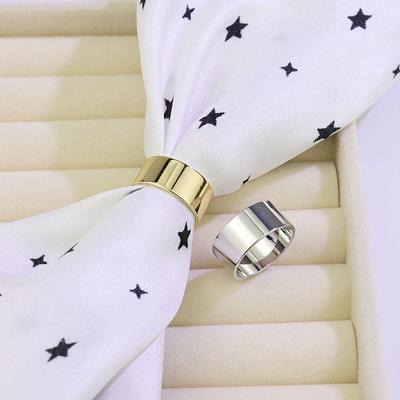 Fibbia per foulard rotonda quadrata lucida: Spilla Accessorio Elegante, Temperamentale, Versatile