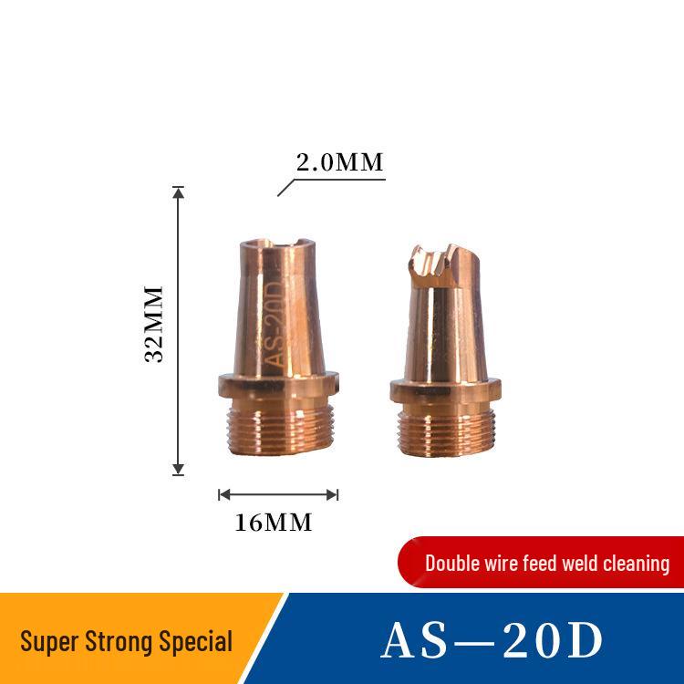 Universal Handheld Laser Welding & Cutting Nozzle with Strong Copper Single/Double Wire Feeder