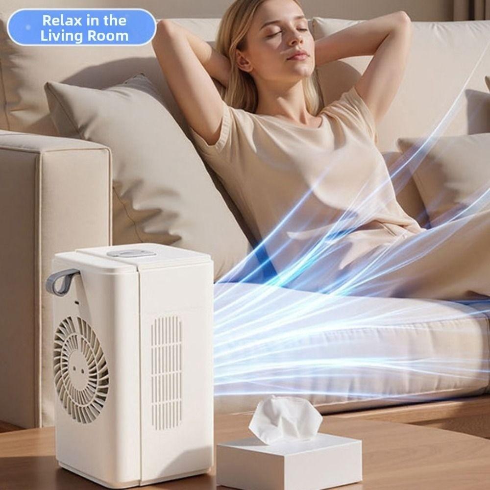 Safety Lock Silent Spray Fan Intelligent Timing Mini Air Cooler Portable Air Conditioner  Bedroom