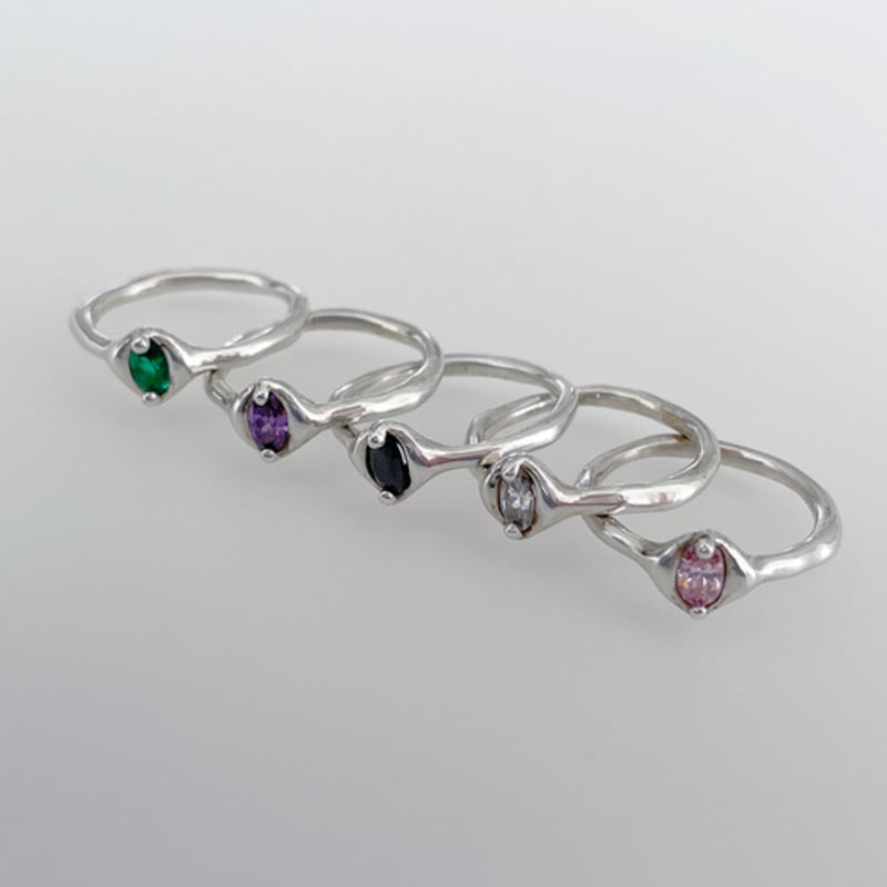 Melliv Silver Melting Cubic Ring_mvr13