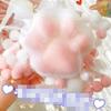 New Colorful Plush Cat Paw Shape Squeeze Toys Pink Tender Soft Muddy Texture Decompression Slow Rising Toys for Kids Adult