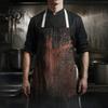 Blood Stain Costume Halloween Butcher Apron with Realistic Stain, Washable Protective Work Apron, Haunted House Decoration Horror Prop for Cosplay