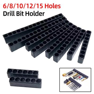5Pcs/10Pcs Set 6/10/8/12/15 Holes Hex Shank Screwdriver Bit Holder Plastic Screwdriver Head Storage Drill Bit Stand For Power Accessories