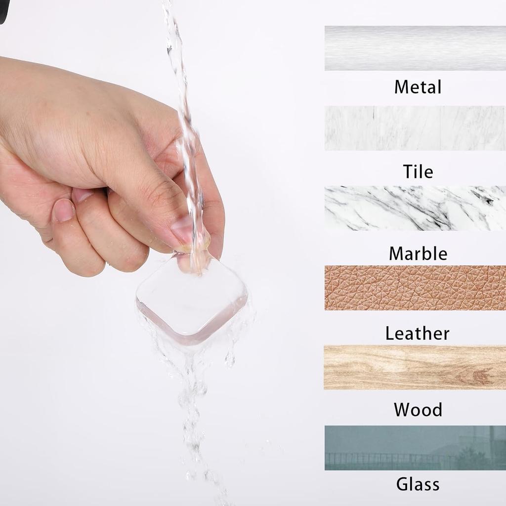 Door Stopper Wall Protector, 12 Pcs Transparent Door Knob Wall Protector Thicken Square Walls Shield Bumper Guard from Doors Knobs, Sturdy Self