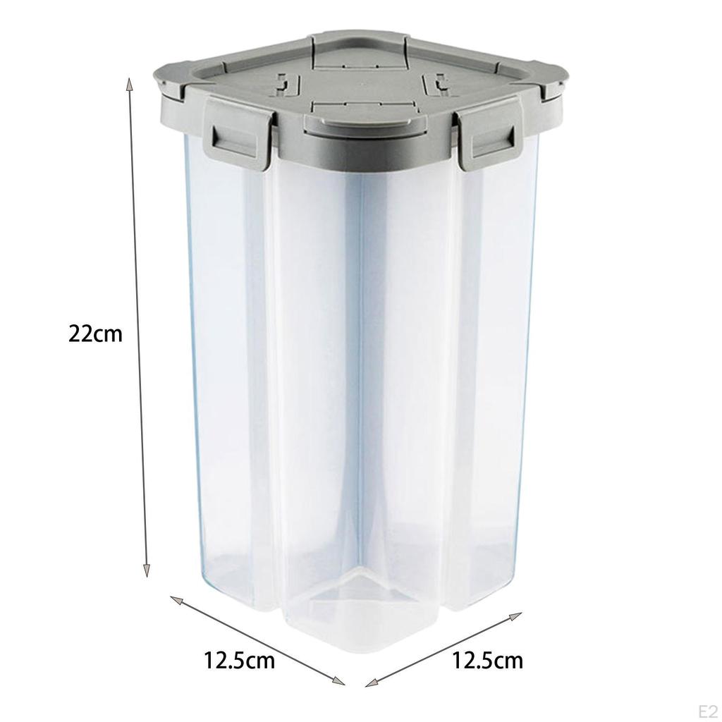 Airtight Cereal Storage Container Transparent with Lids and Compartments