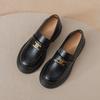 Thick-soled Inner Height-increasing Women's Shoes, 33 Small Size 34 Loafers for Women's 2025 Spring New British Style Small Leather Shoes