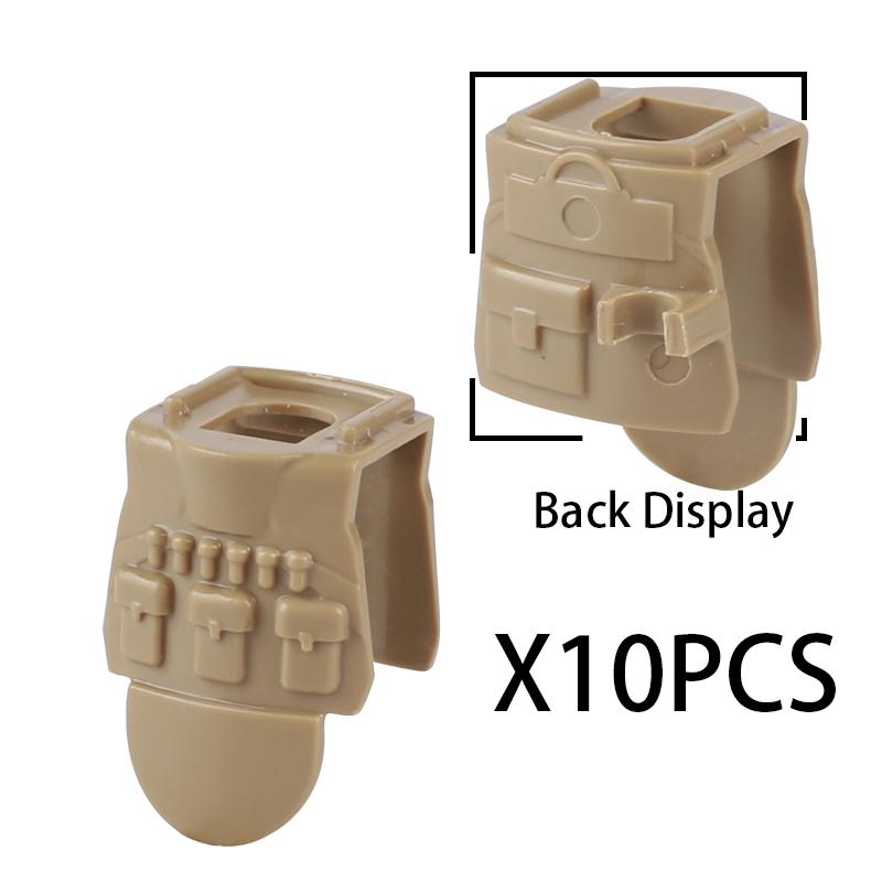 MOC Military SWAT Soldiers Building Blocks Accessories Set Medical Box Vest Backpack Bricks Kids Gift