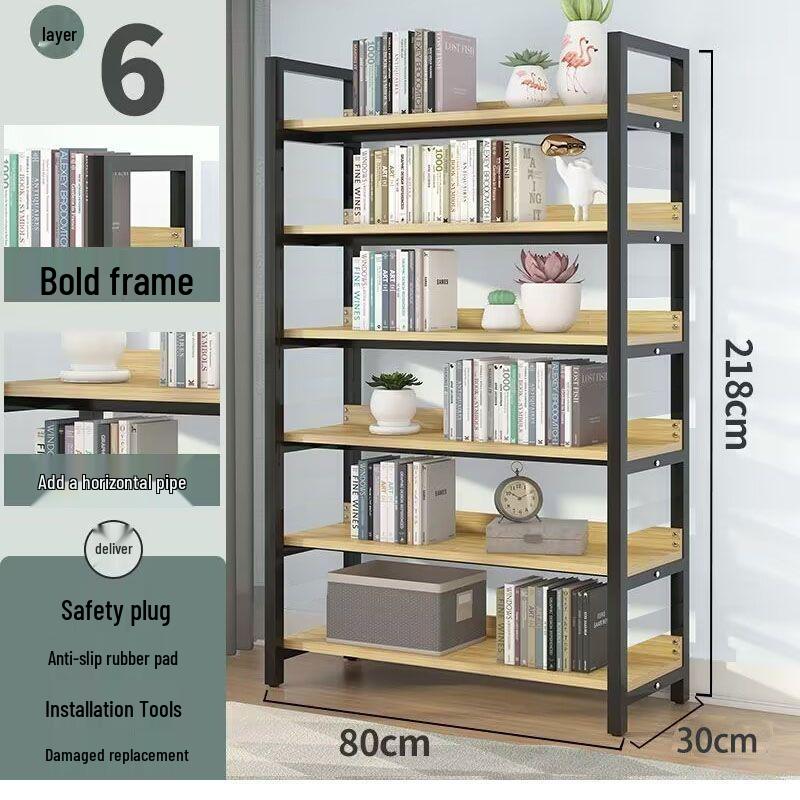 Multilayer Floor Standing Bookshelf and Storage Rack