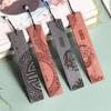 Chinese Style Wood Bookmark Gift Box Set Retro Sandalwood Carving Book Mark School Commemorative Party Best Gift for Book Lover