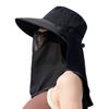 Summer Hats For Women Sun Hat Uv Protection With Mask Shawl Outdoor Sunscreen Bucket Hat Thin Sunhat Casual Sunshade New