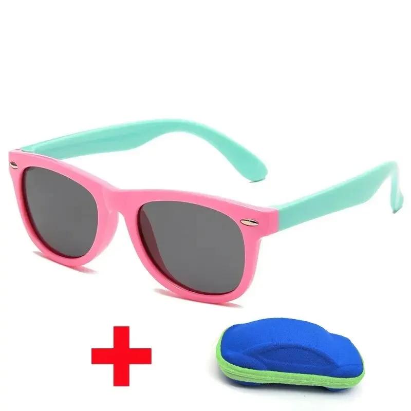Round Plarized Children s Sun Glasses Silicone Elastic Safe Children s Sun Glasses Fashion Style Sunshade Eyeglasses UV400 Protection for Boys