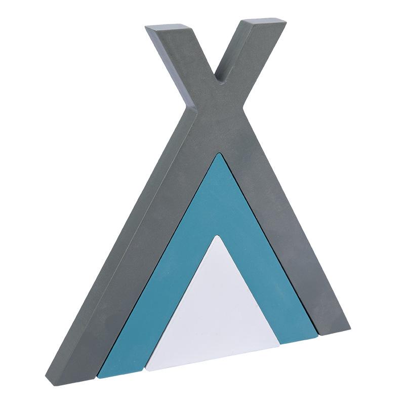 

Children S Nordic Style Wood 6 Pieces Rainbow Building Block Sunflower Mushrooms, The Ornament Scene Can Be Put Together Educational Toys 20*1.5*20cm