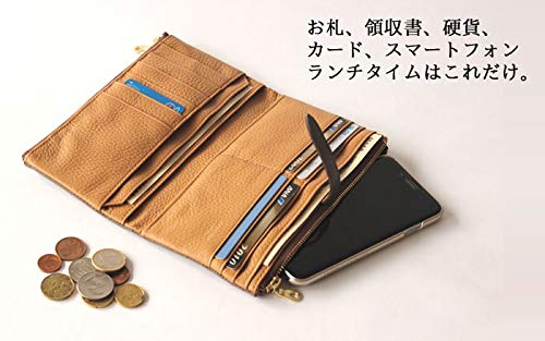 CCOMPANY LIMITED Women's Long Wallet with Coin Purse and Card Case, Lupo 2 Second, Italian Leather (Navy)