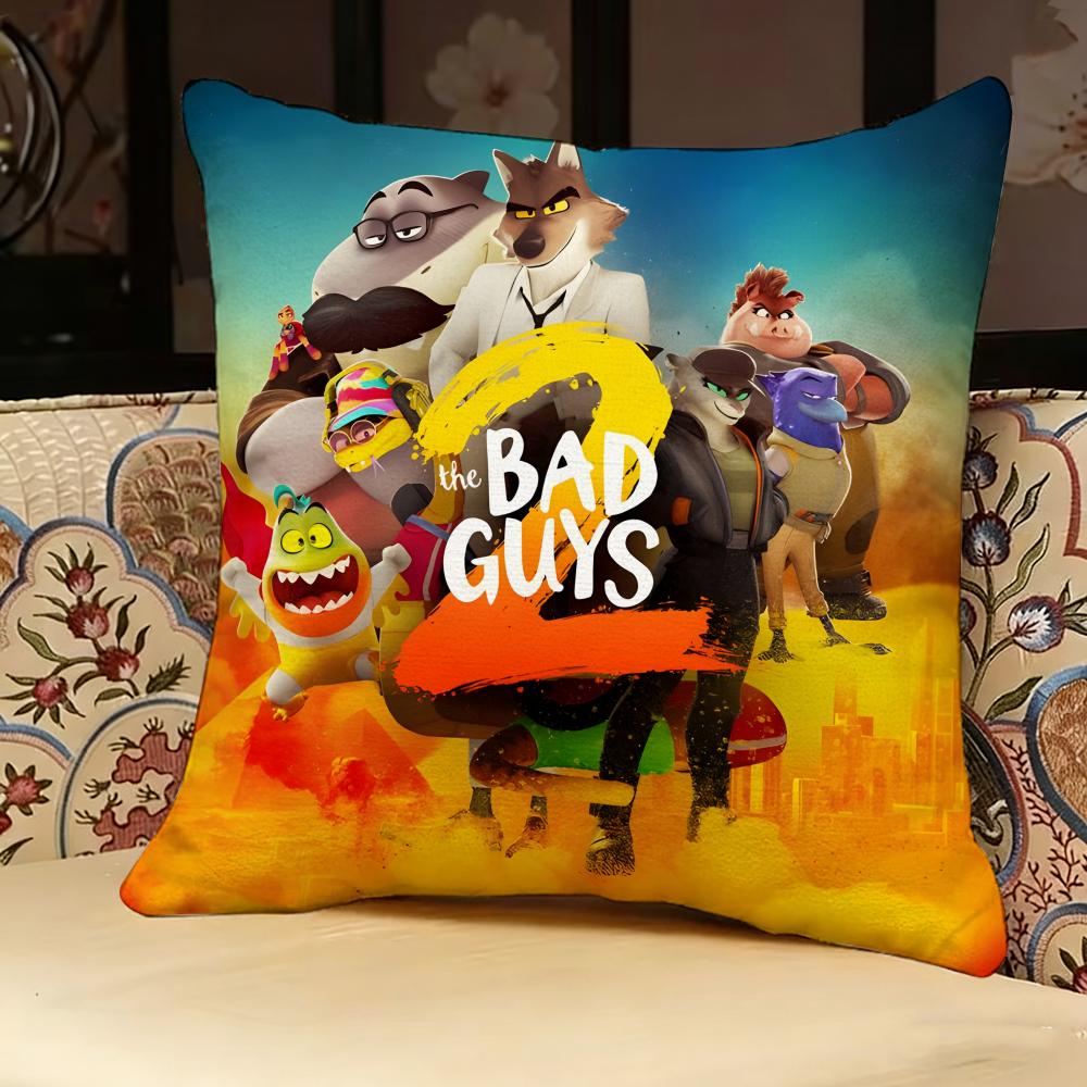 The B-bad Guys Moive Pillow Case Pillowcase, Double-sided Printed, Sofa Cushion, Bedroom Headboard Pillow