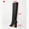Krazing Pot Cow Skin Microfiber Round Toe High Heels Thigh High Boots Size 46 Size 45 Slip On Plus Size Women Keep Warm Long Boots