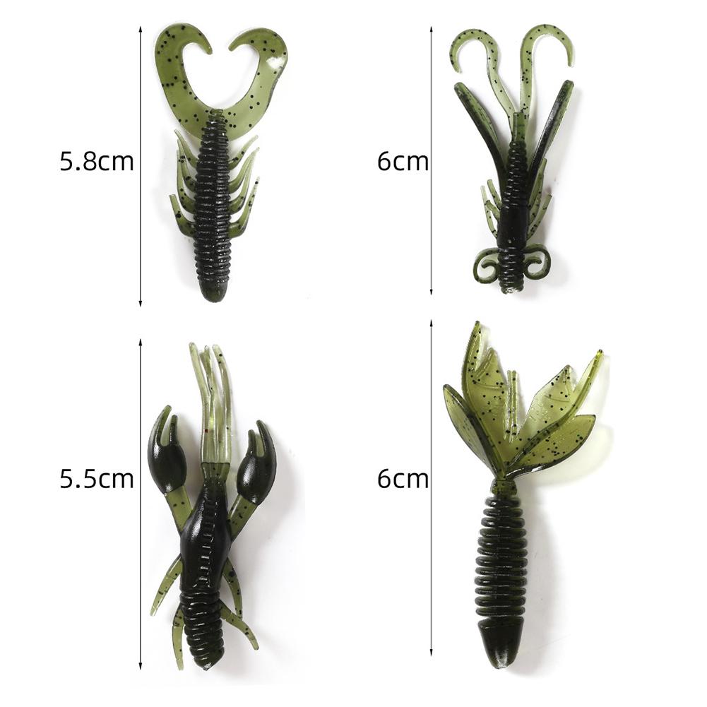 4pcs/set Fishing  Lure Bait 2g/5.5cm/5.8cm/6cm Artifical Soft Bait Fishing Accessories