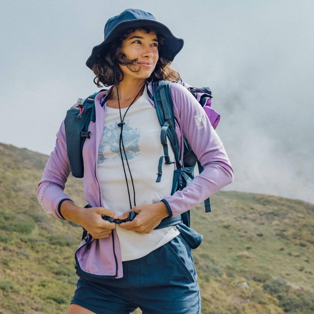 Millet Ubic Light Grid Mountaineering Fleece Coronet Blue Size S Women's Jacket, MIV10452, (New Logo),