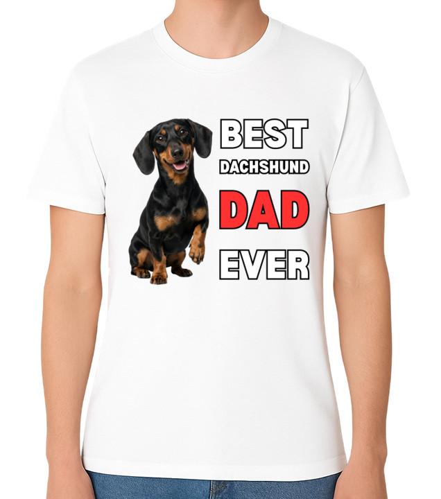 

Best Dachshund Dad Ever T-Shirt Dog Lover Gift Men s Tee 5XL різнокольоровий