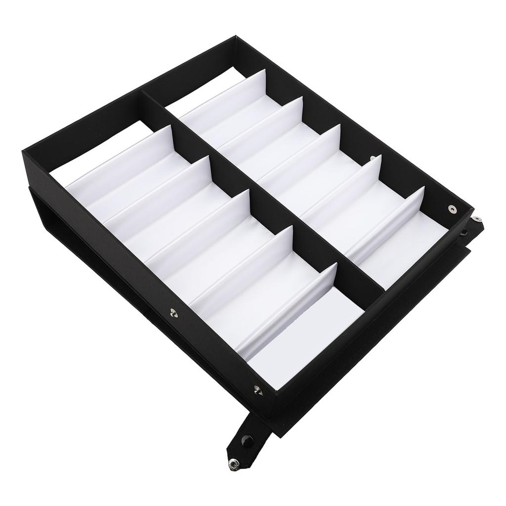Sunglasses Organizer Box Stand Display Case Tray 12 Compartments Velvet Snap Close Prevent Dust Eyeg