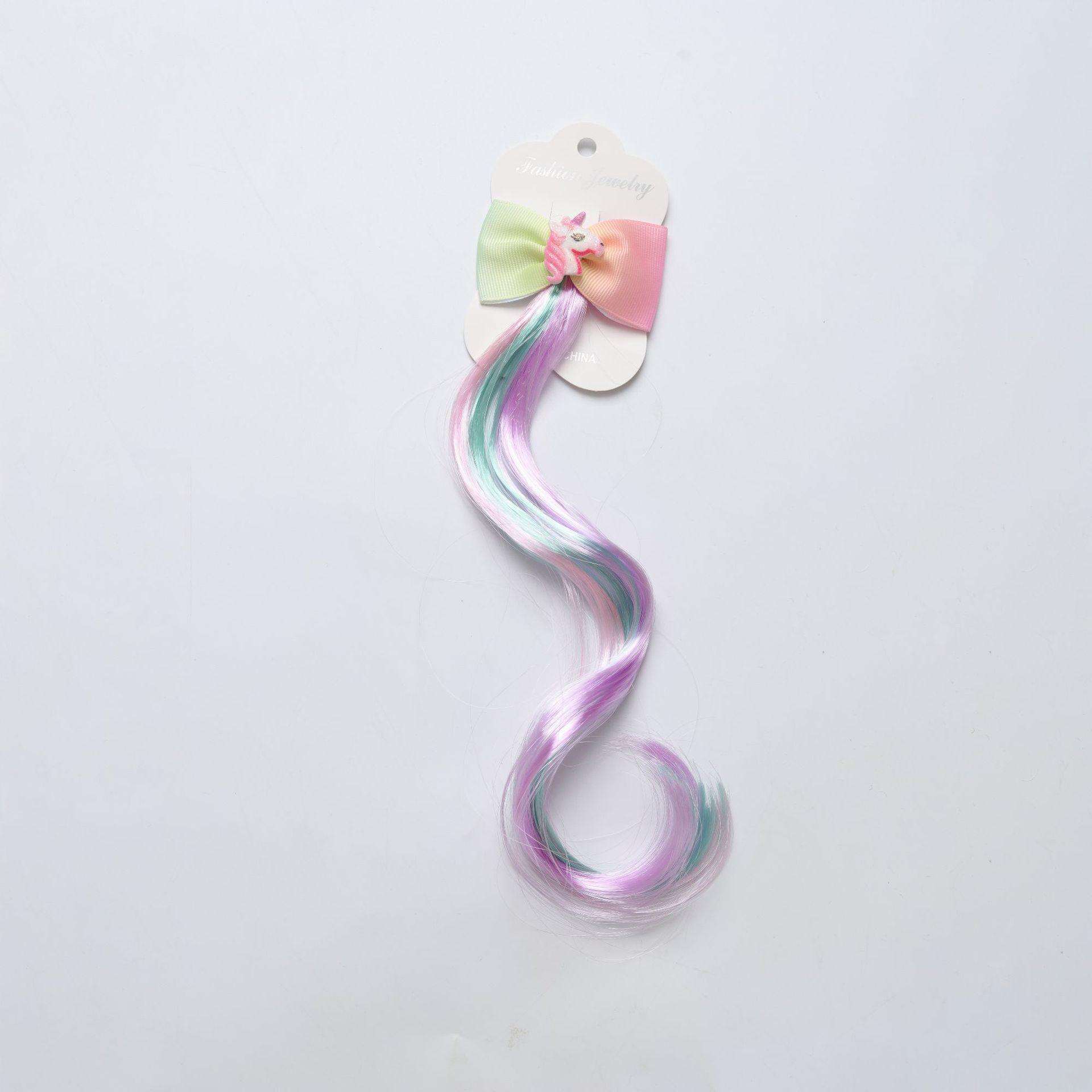 

Заколка-бантик в виде единорога - милый детский аксессуар для волос Hair Clip