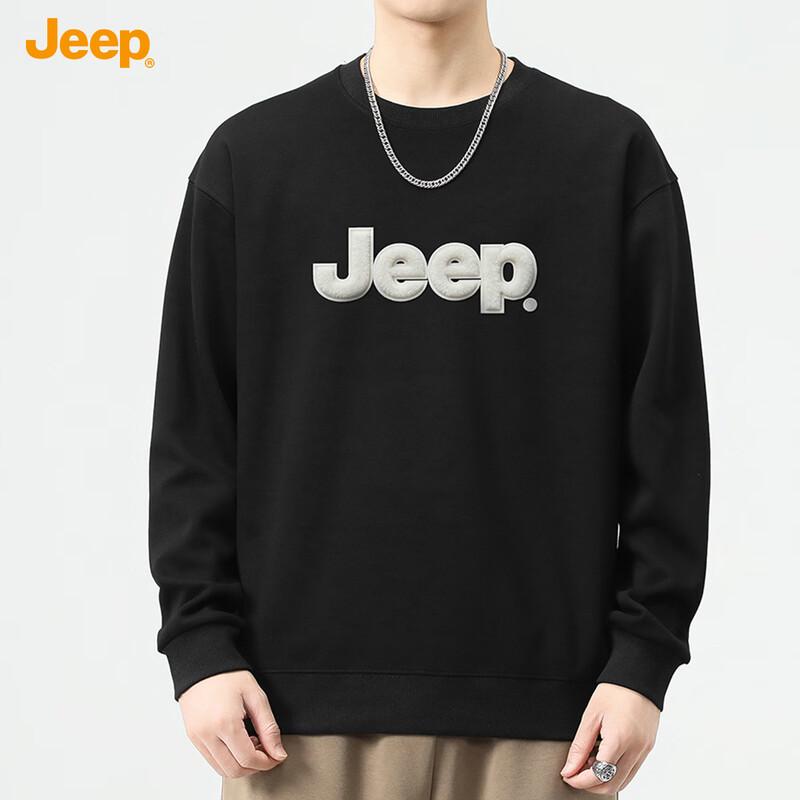 JEEP Men's Casual Crew Neck Pullover Sweatshirt