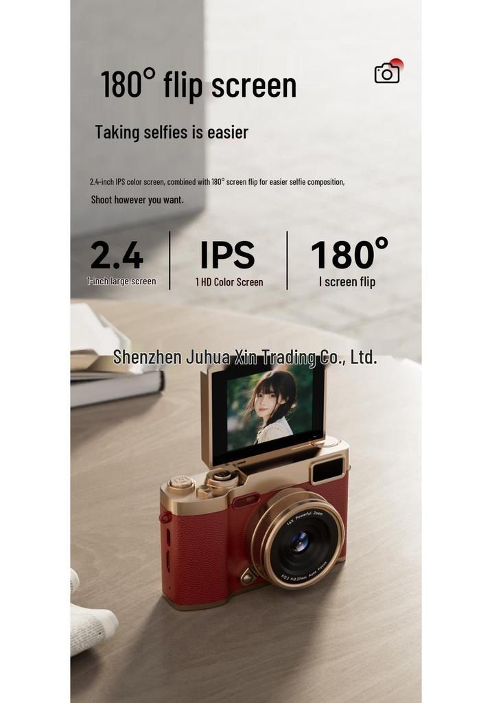 Retro Ultra-Clear Flip Screen CCD Card Camera for Students