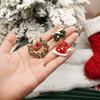 Reindeer Enamel Rhinestone Brooches Korean Style Christmas Tree Brooch Cute Christmas Brooch  Women
