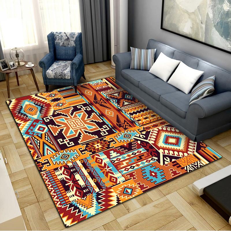 Native American Pattern Carpet Rug for Living Room Bedroom Home Sofa Decoration,Kids Play Non-slip Floor Mat