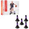 Ideamall Cone Training Lip Cone Markers, Easy To Carry, Basic Training, Rubber Grip, Easy To Hold, and Resistant To Falling, Set of 5 (Purple)