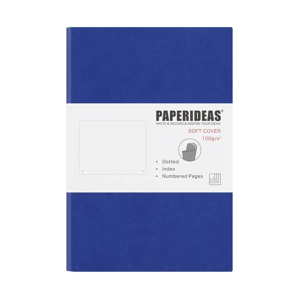 PAPERIDEAS Notebook A5 Softcover Royal (Dot, Blue)